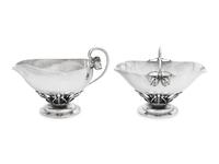 A Georg Jensen Silver Creamer and Sugar Set