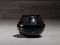 Blackware Pottery Jar, with Gunmetal Finish July 1963