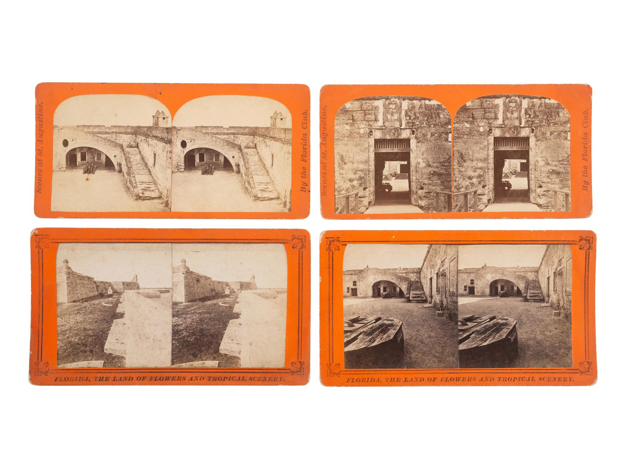 [CIVIL WAR]. A group of 12 stereoviews of Fort Marion.