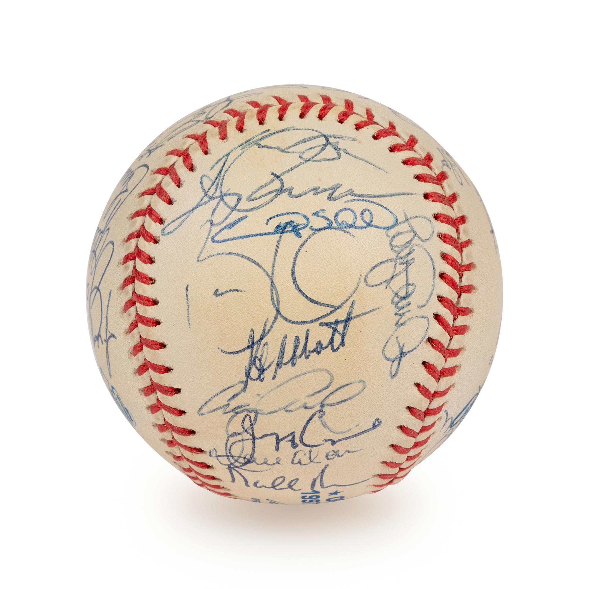 A 1997 Florida Marlins World Series Champions Team Signed Autograph Baseball - 33 Signatures (Beckett Authentication Services Letter)