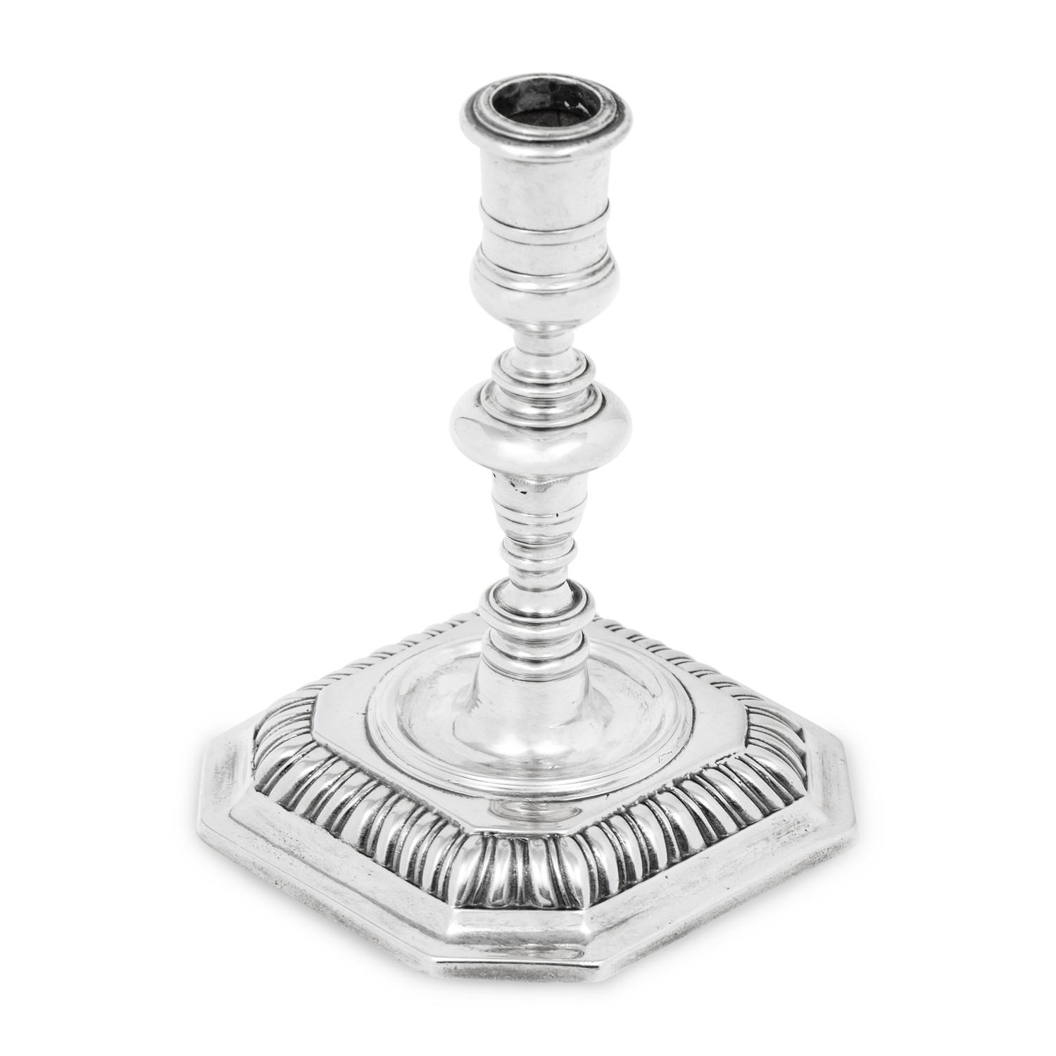 A William III Britannia Silver Taper Stick