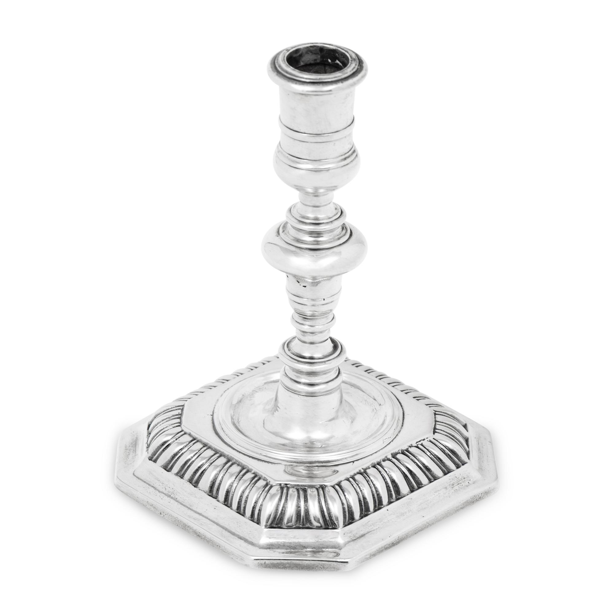 A William III Britannia Silver Taper Stick