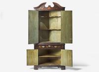 A George I Black Japanned Corner Cabinet