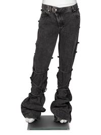 McQueen, Grey Denim Bondage Jeans, 2024