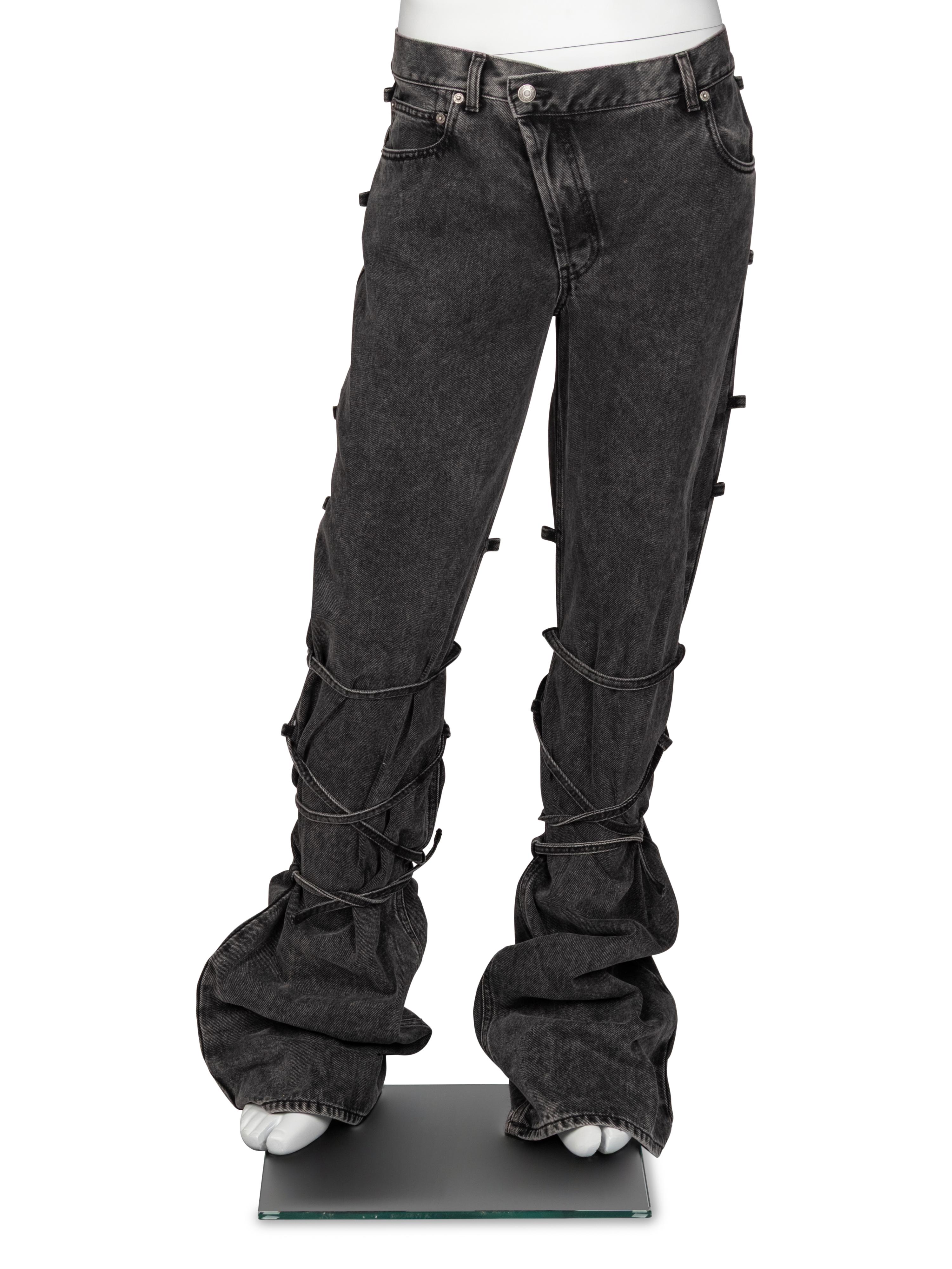 McQueen, Grey Denim Bondage Jeans, 2024