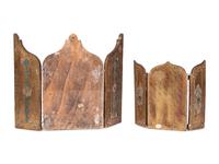 Five Gilt and Painted Wood Triptychs