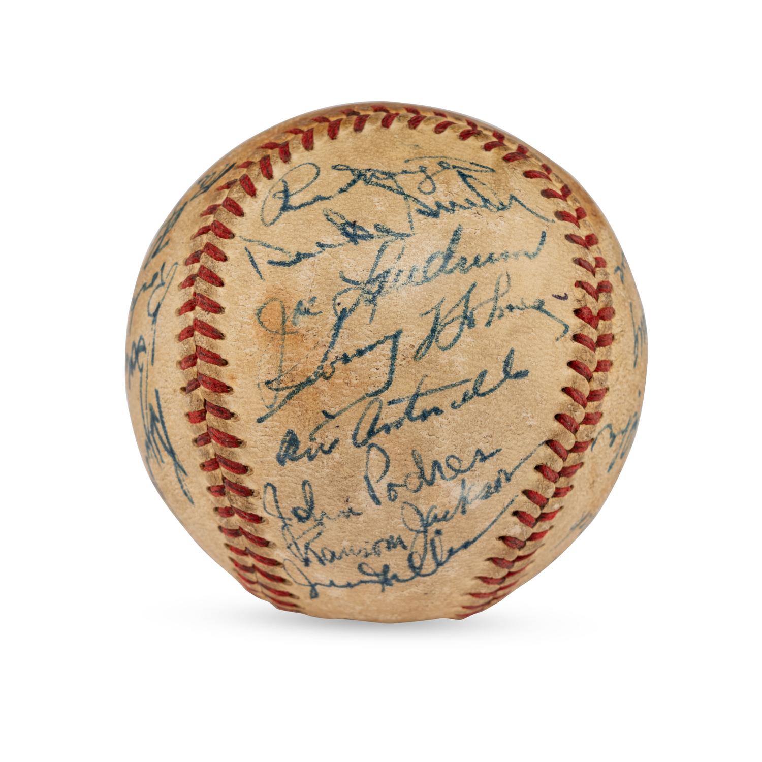 A 1952 Brooklyn Dodgers Team Signed Autograph Baseball