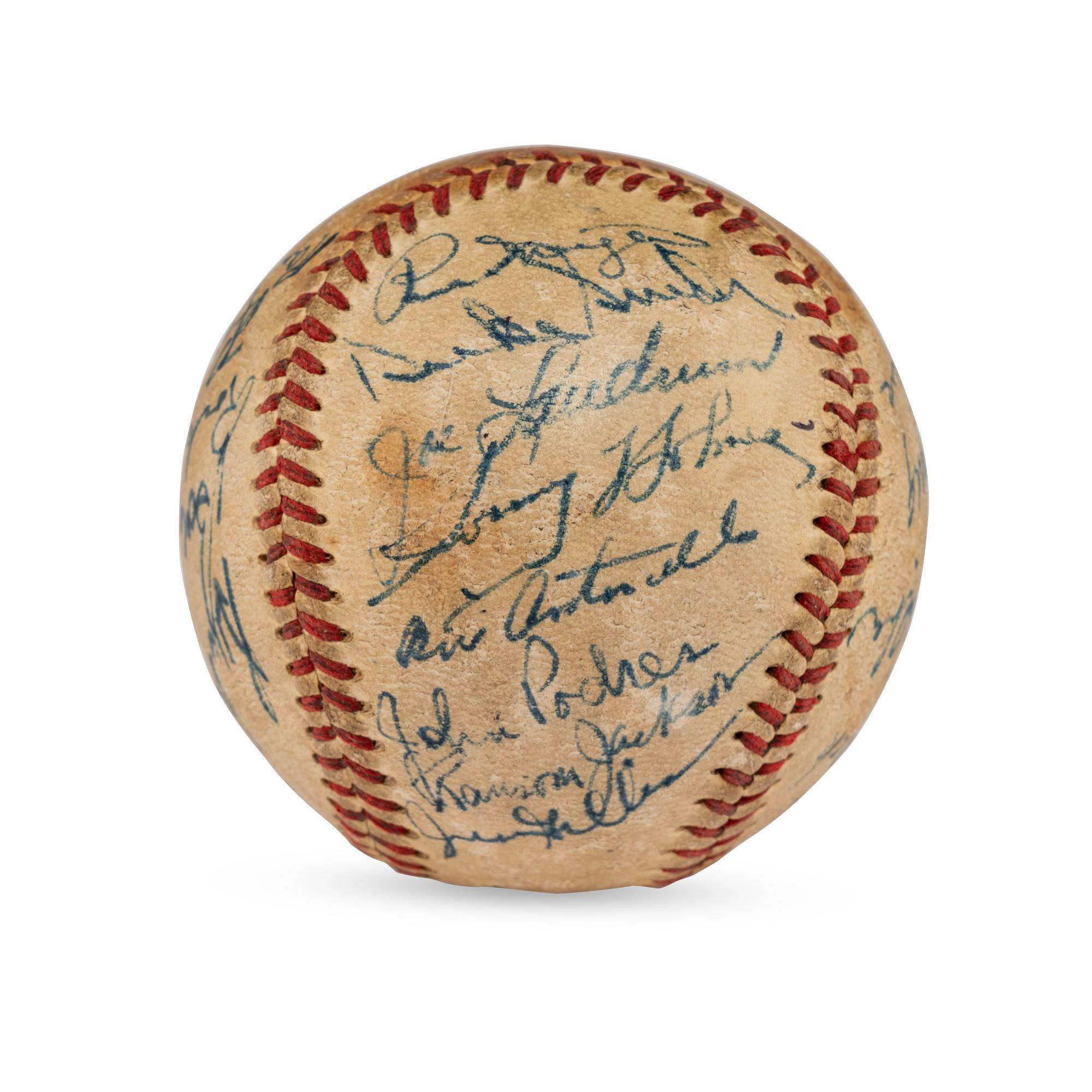 A 1952 Brooklyn Dodgers Team Signed Autograph Baseball