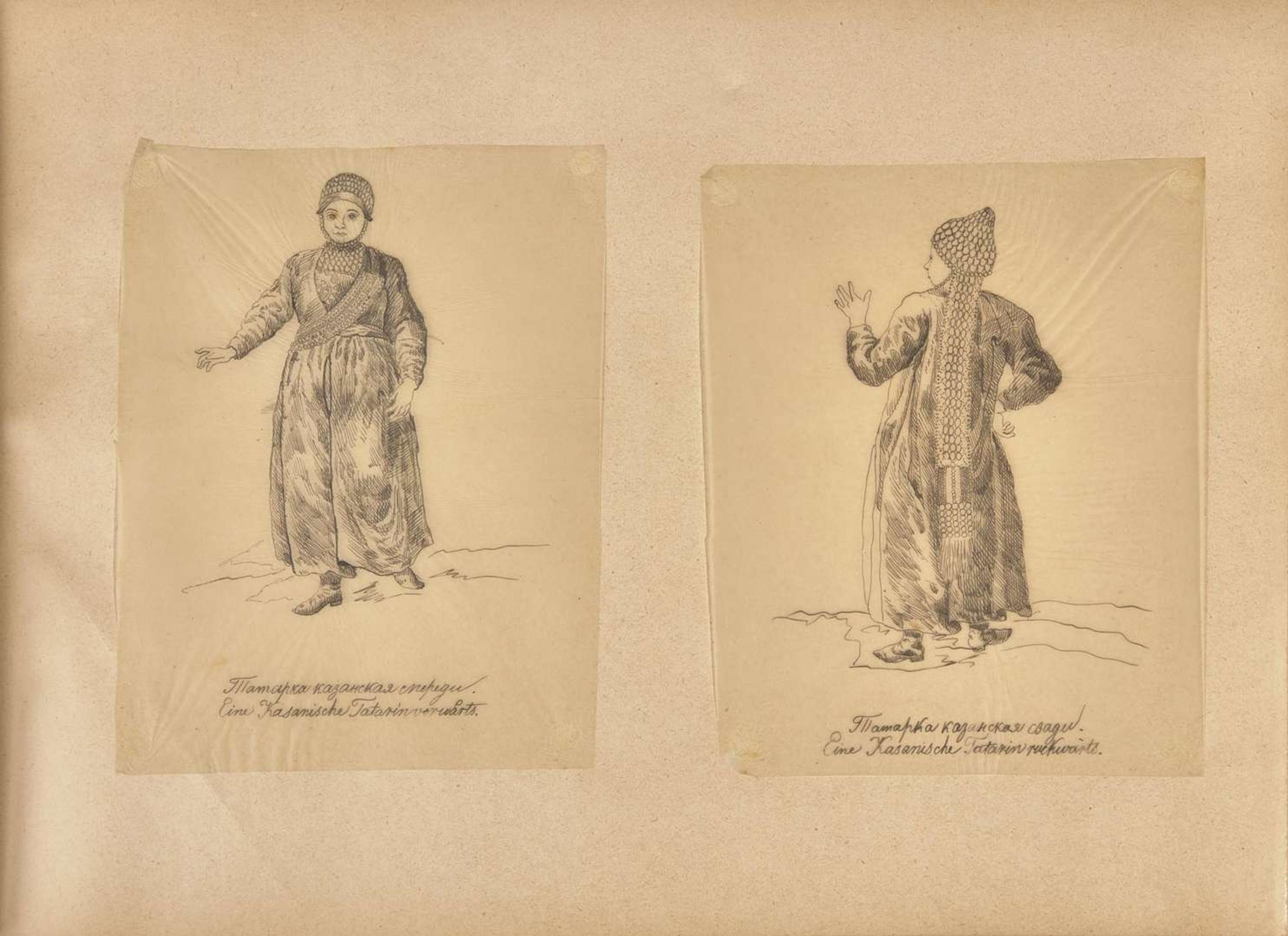 [Travel & Exploration] [Russia] Album of Original Illustrations of Russian Dress