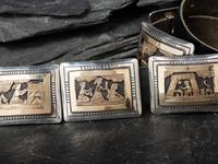 Navajo Sterling Silver and 14K Story Teller Concha Belt