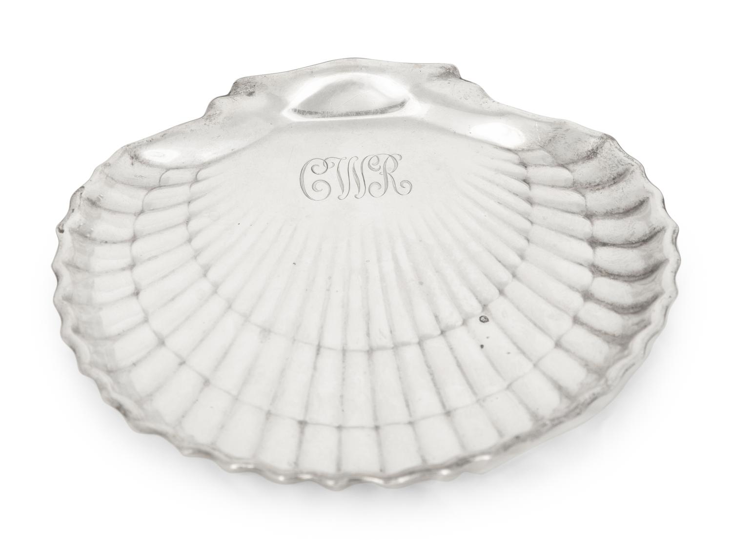 Four Gorham Silver Shell Dishes and Two Similar English Shell Dishes