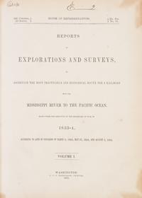 (FILLMORE, MILLARD) Reports of Explorations and Surveys... Washington, 1855. Vol. 1 only. Signed by Fillmore, with CDV laid in.