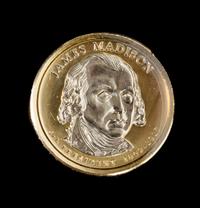 A Collection of Sixty-Nine United States Bi-metallic Presidential $1 Coins