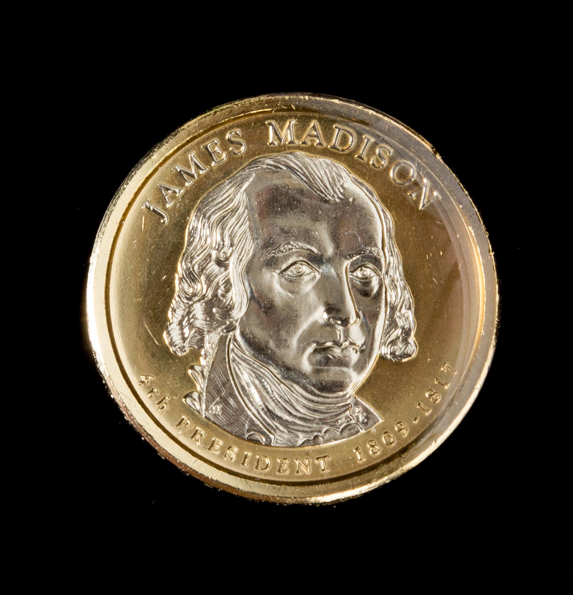 A Collection of Sixty-Nine United States Bi-metallic Presidential $1 Coins