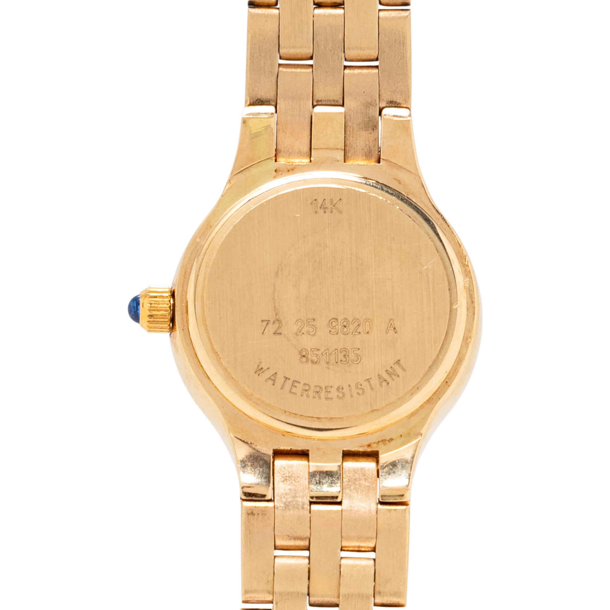 MOVADO, REF. 72.25 9820A YELLOW GOLD WATCH