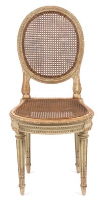 A Louis XVI Style Painted Side Chair Height 35 inches. — 19TH CENTURY