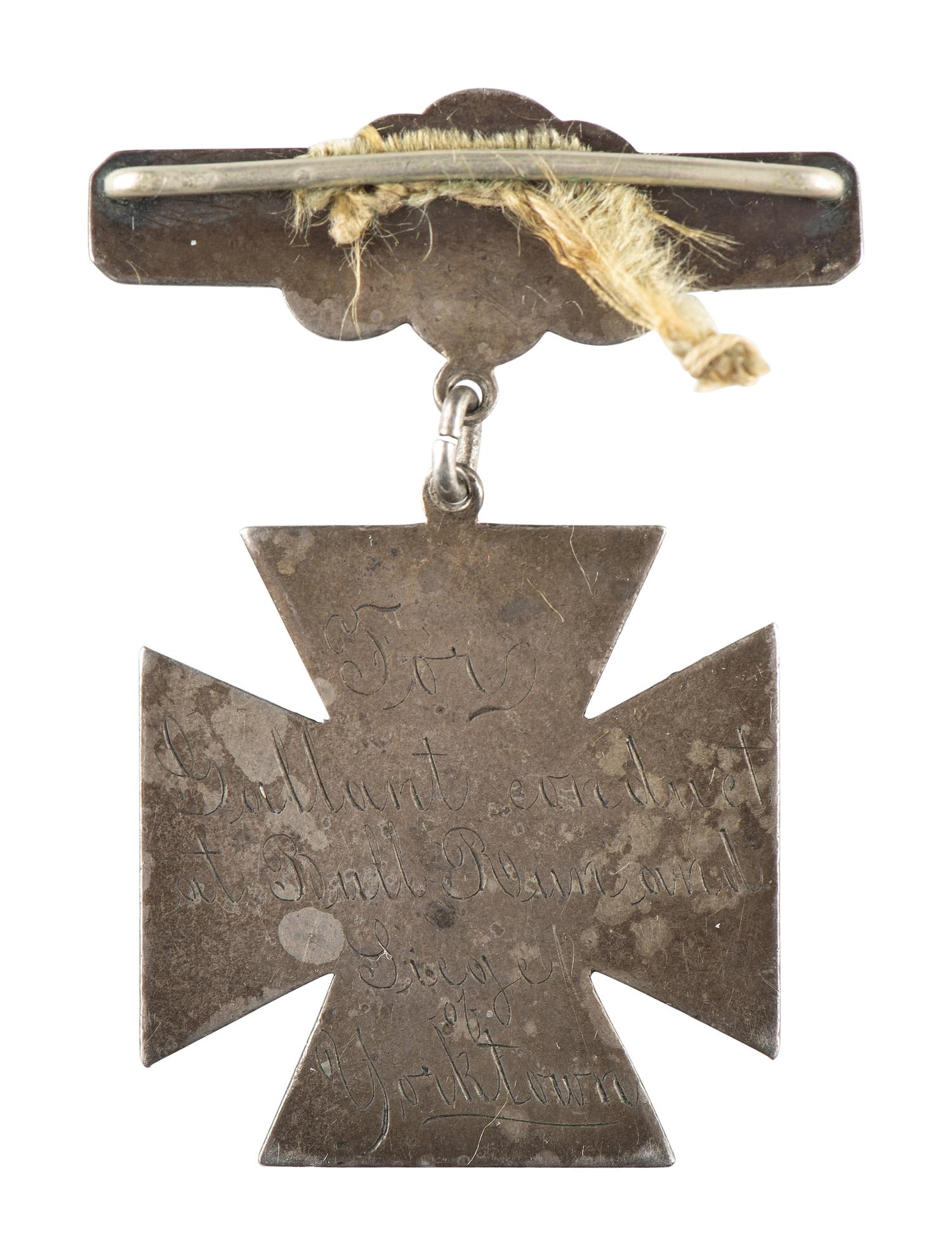 [CIVIL WAR]. Company H, 2nd Maine Infantry badge presented by General John H. Martindale for gallantry at the Battle of Bull Run and Siege of Yorktown.
