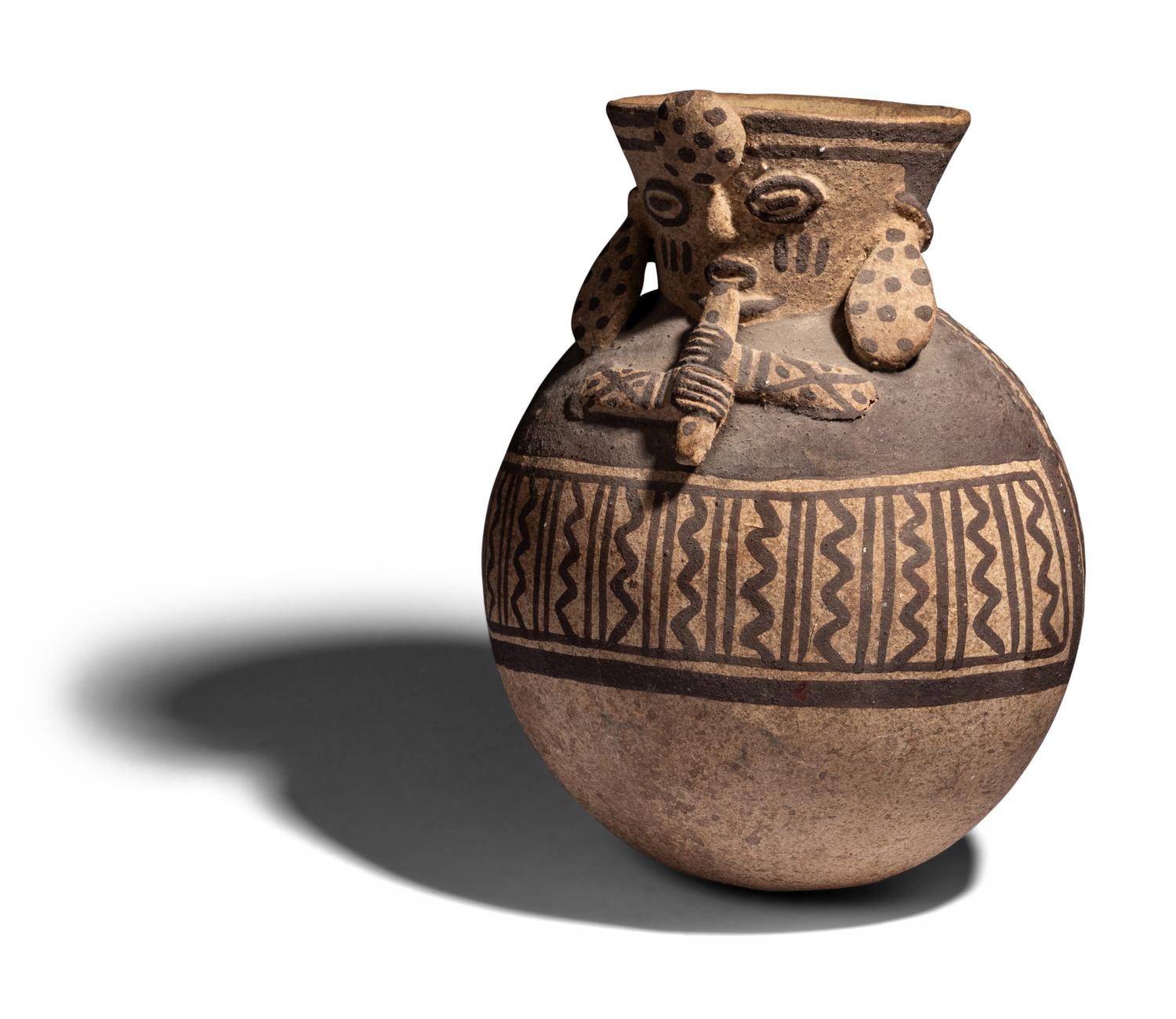 A Chancay Bichrome Vessel