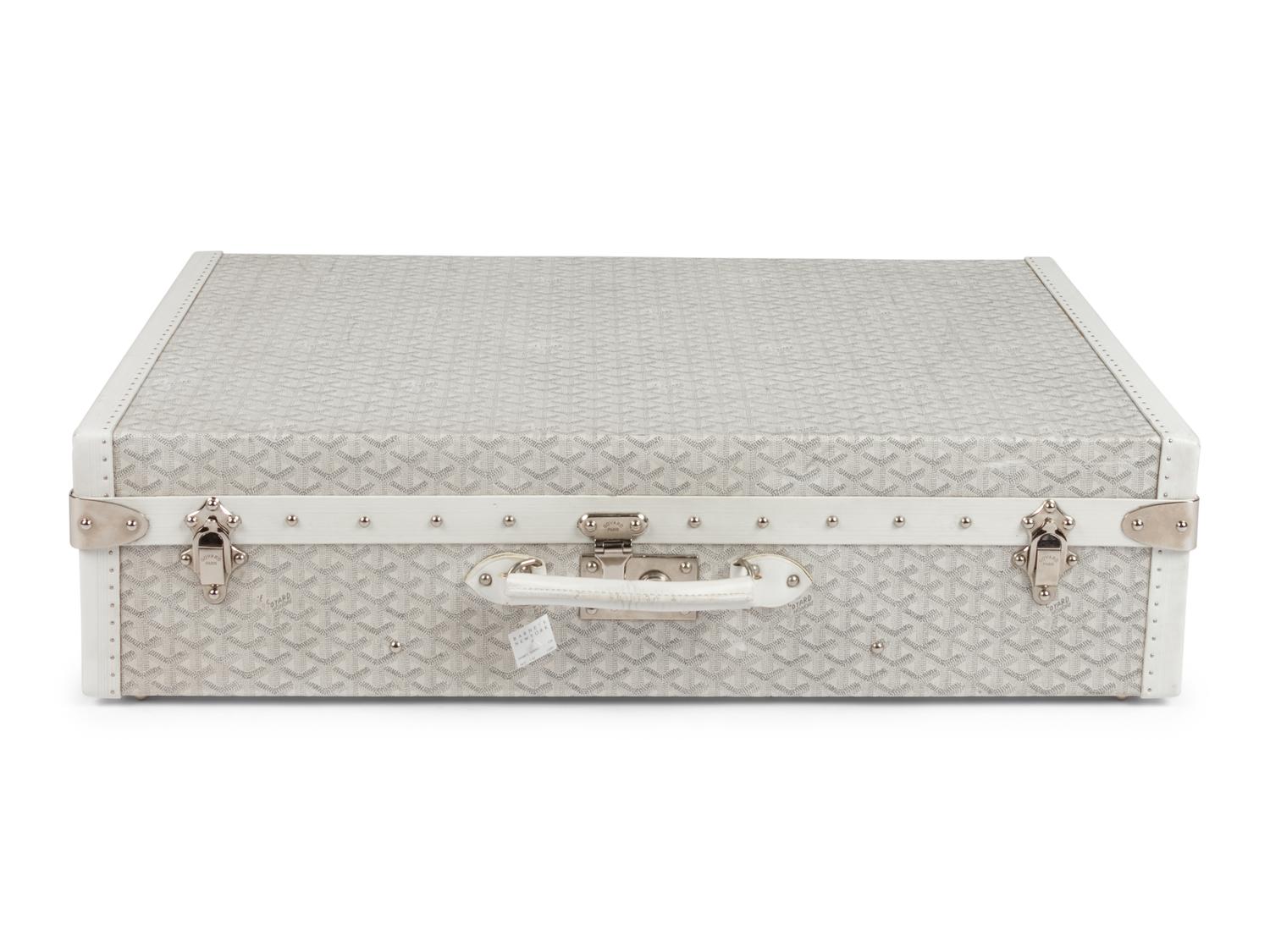 Goyard White Grand Hotel Suitcase, c. 2005