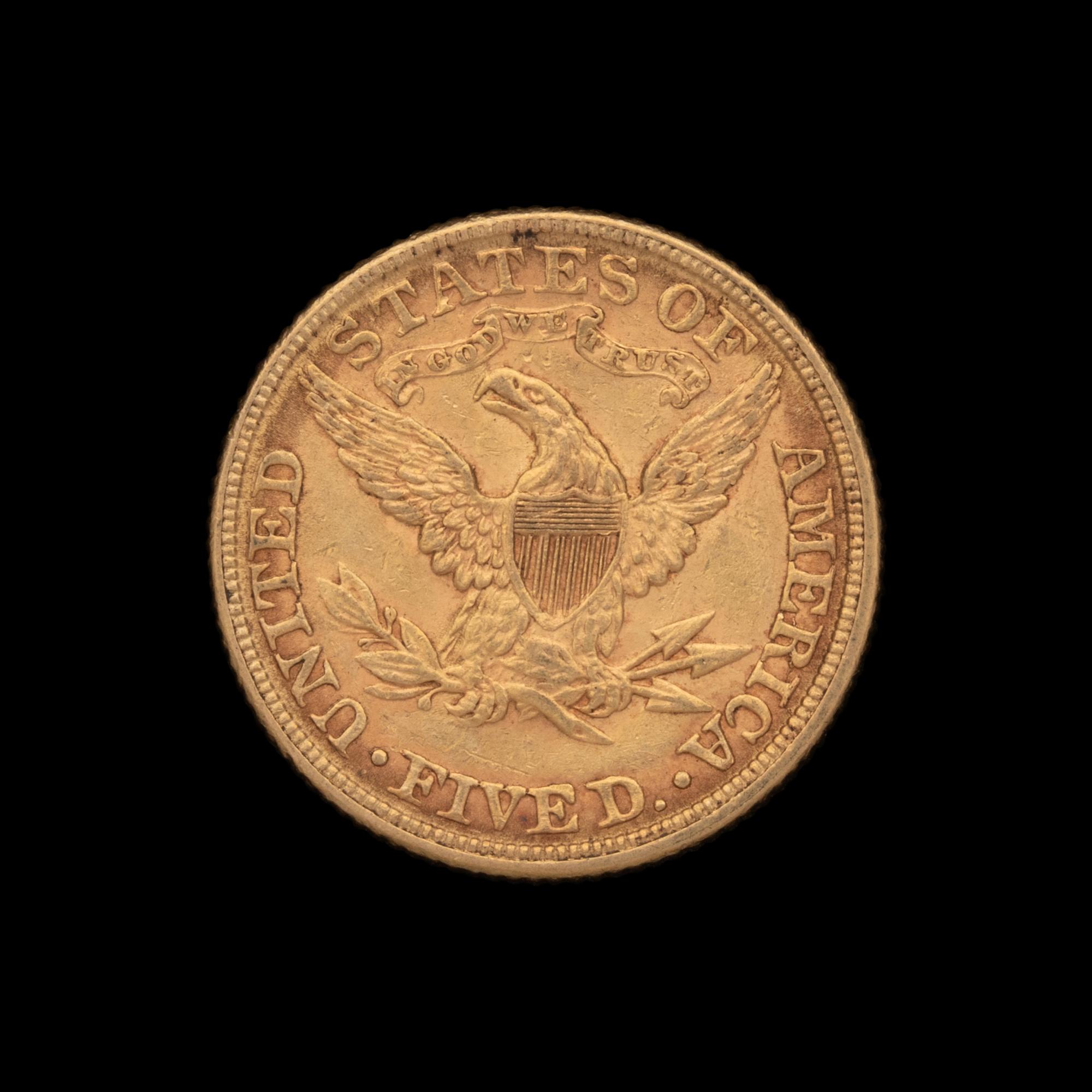 An 1882 Liberty Head $5 Gold Coin