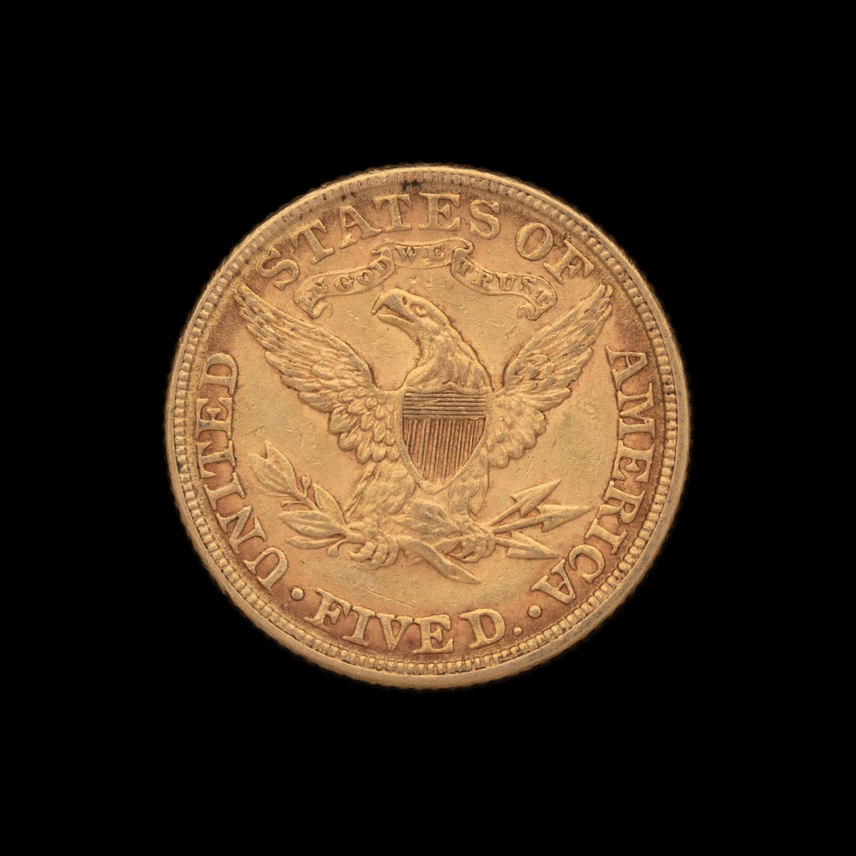 An 1882 Liberty Head $5 Gold Coin