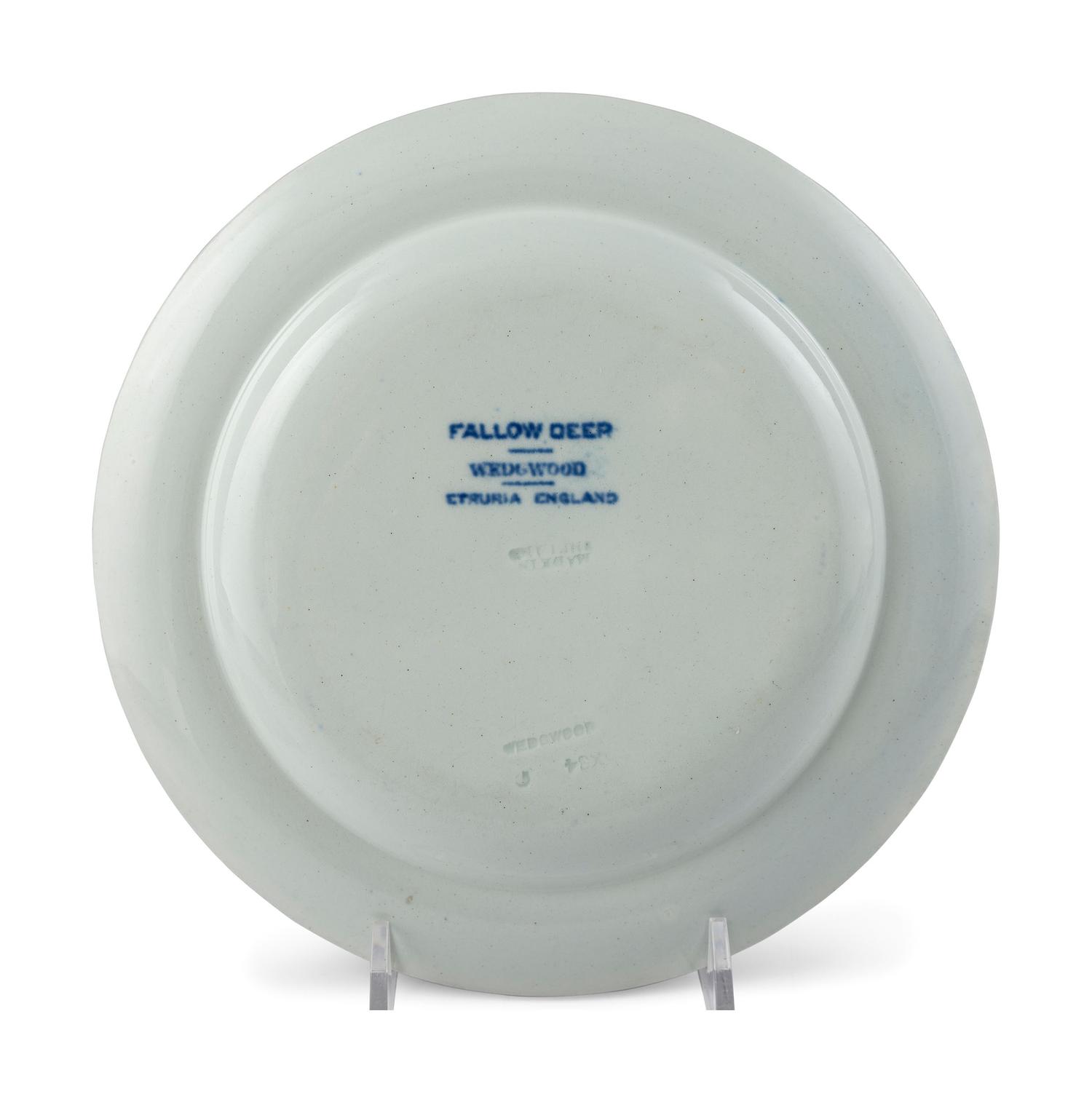 A Group of Blue and White Staffordshire Tableware