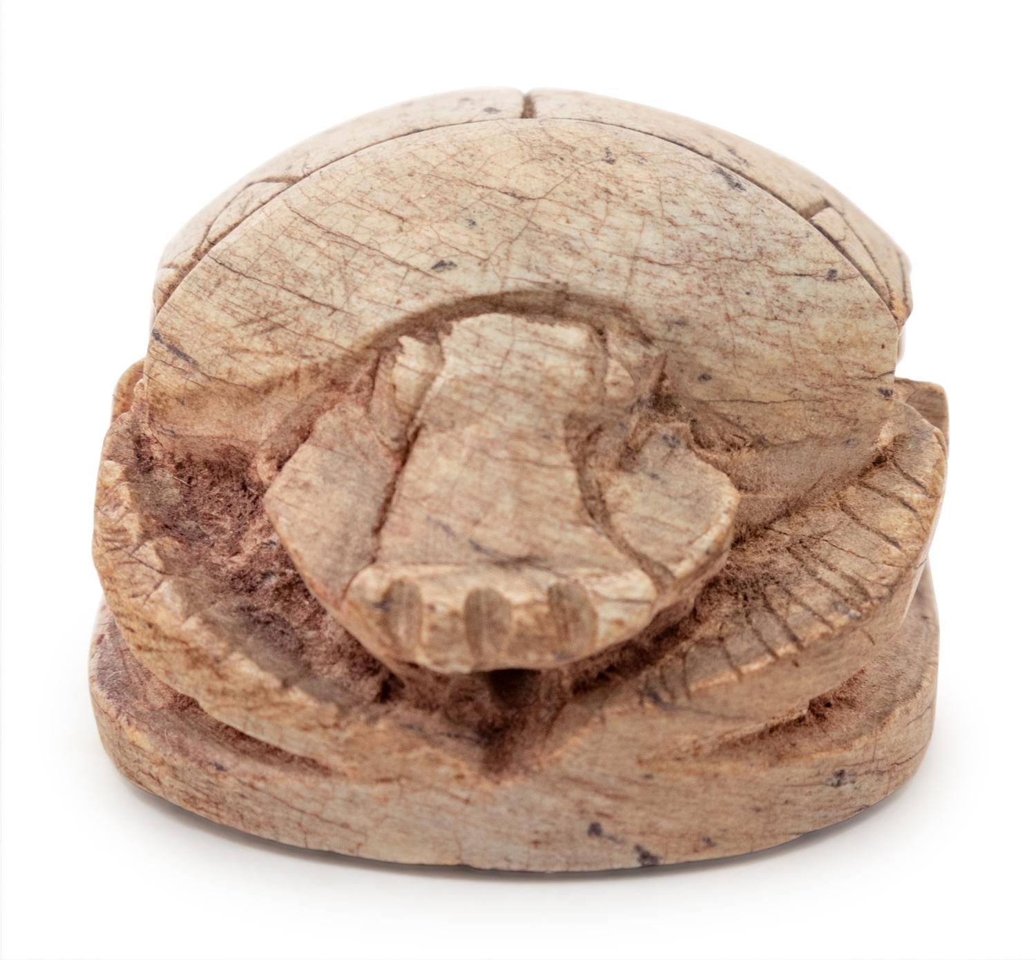 An Egyptian Style Carved Steatite Scarab Seal