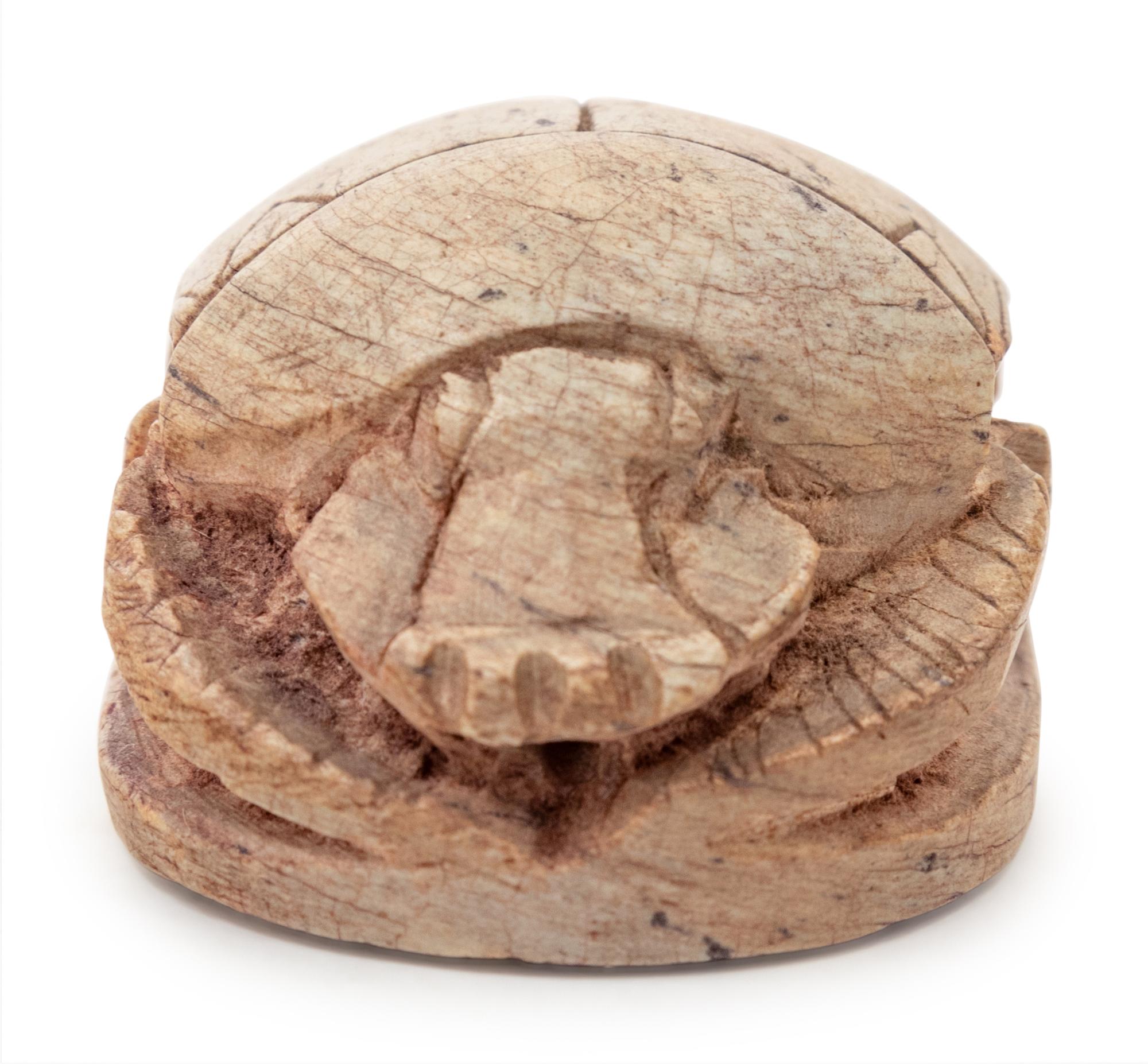 An Egyptian Style Carved Steatite Scarab Seal