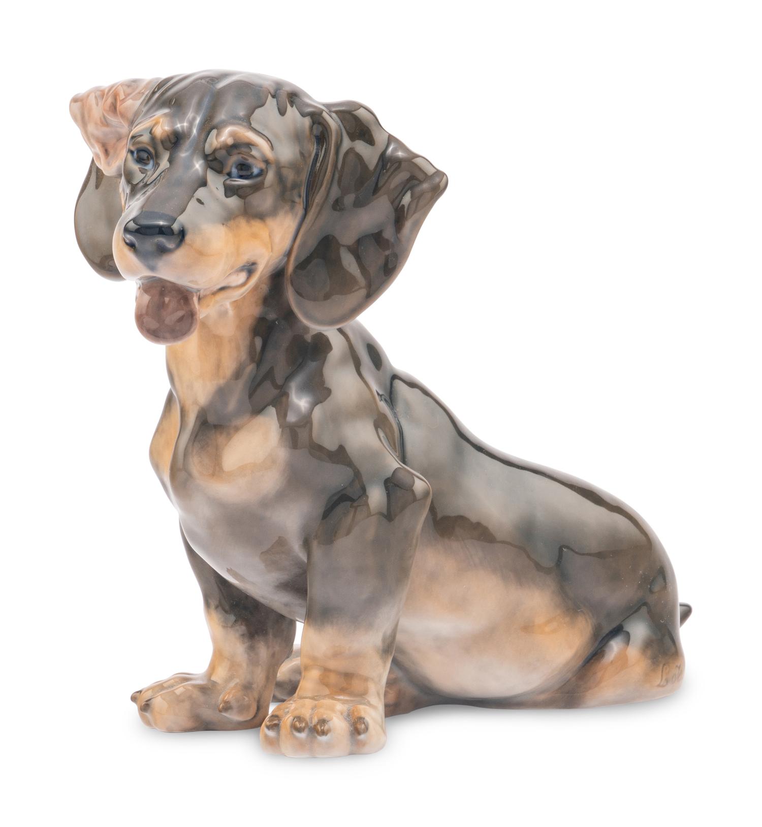 A Royal Copenhagen Figure of a Dachshund