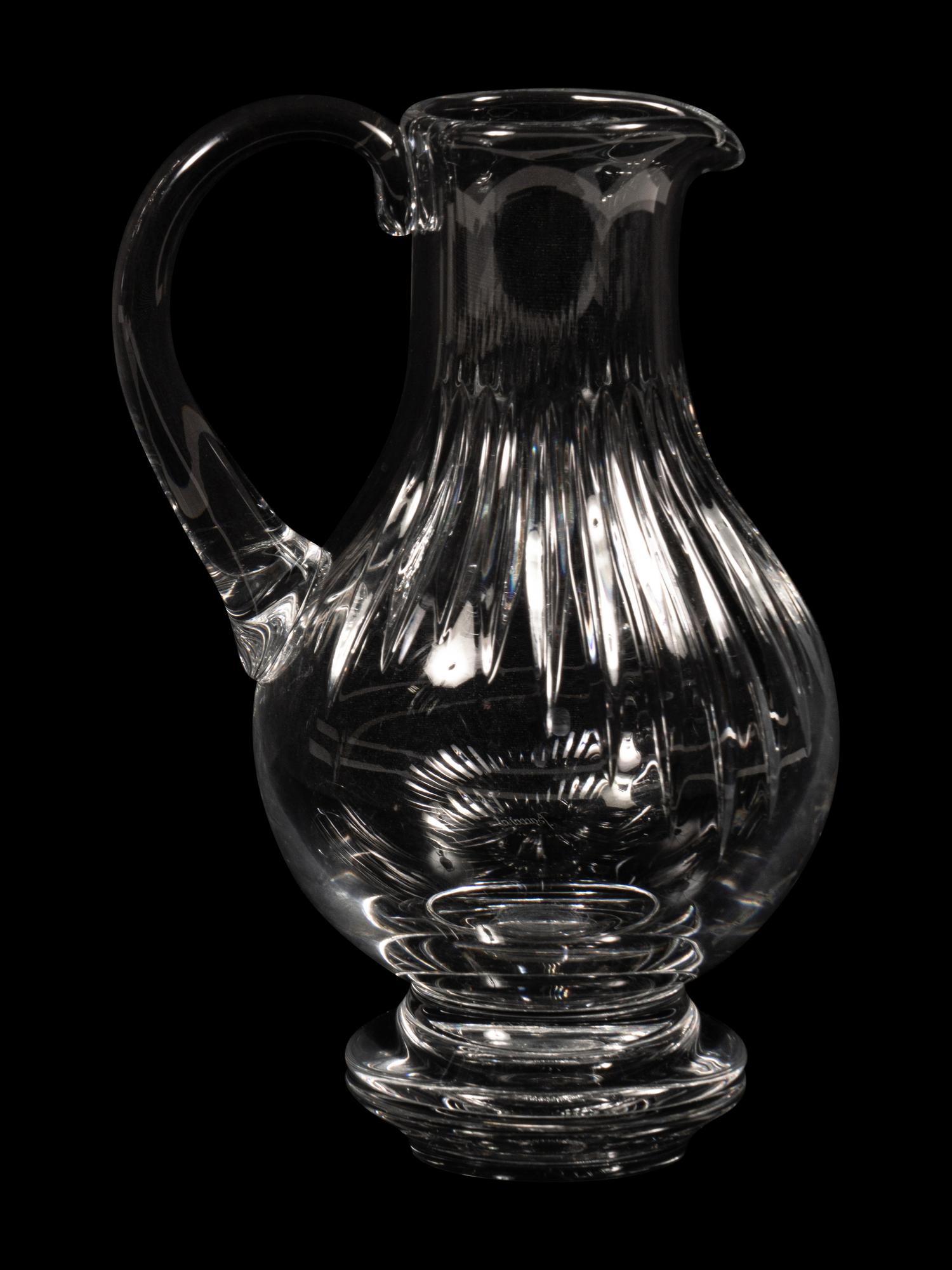 A Baccarat Glass Decanter and Pitcher