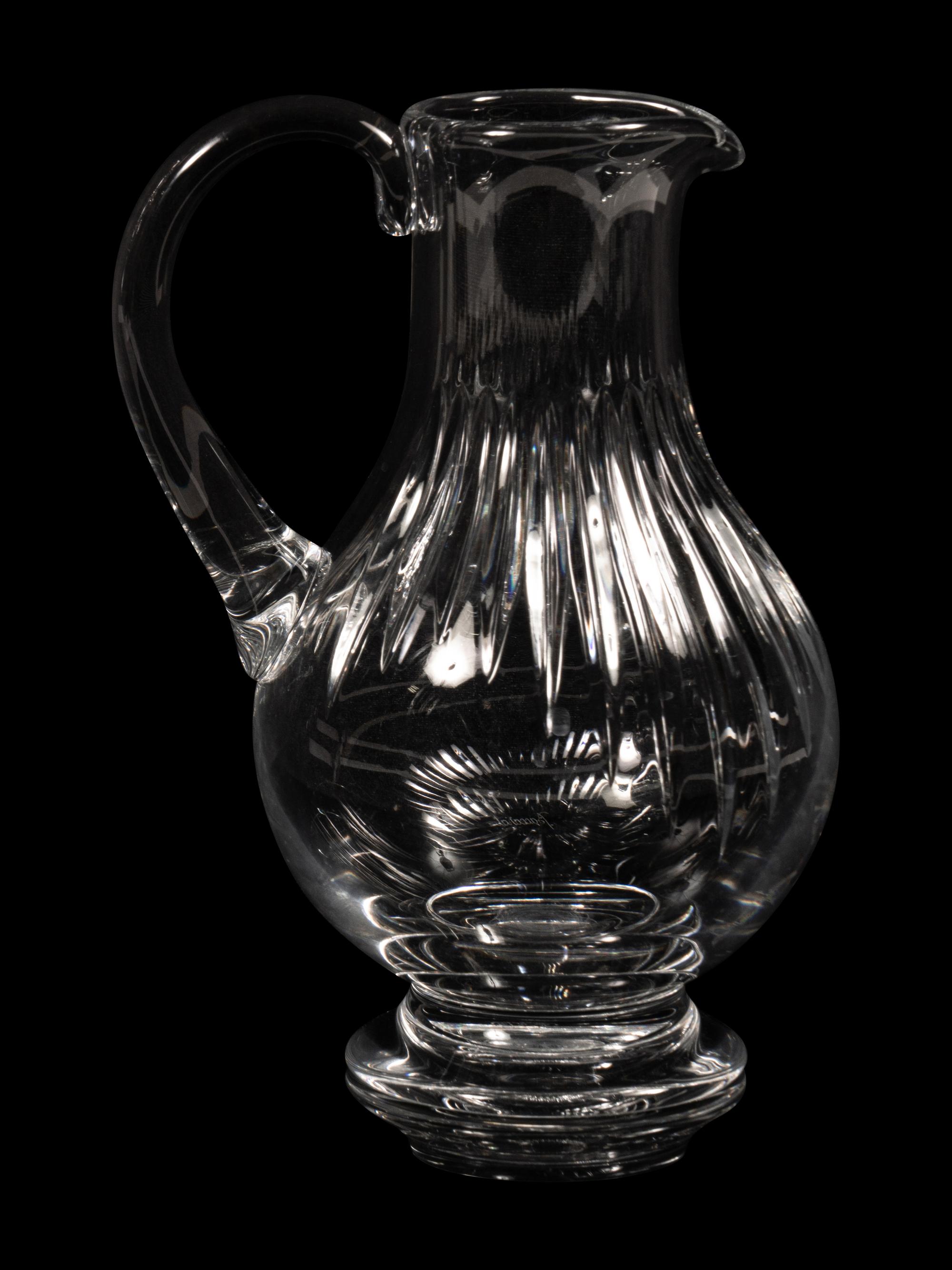 A Baccarat Glass Decanter and Pitcher