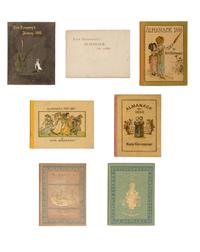 [CHILDREN'S BOOKS]. GREENAWAY, Kate (1846-1901). Almanack for 1883 [ -1895 ]. London: George Routledge & Sons, 1883[-1895]. -- Almanack & Diary for 1897 . London: J.M. Dent & Co., [1896].