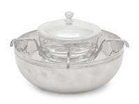 A Christofle Silver-Plate and Glass Caviar Server