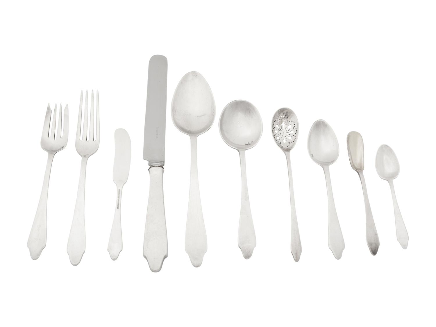 A Tiffany and Co. Clinton Silver Flatware Service