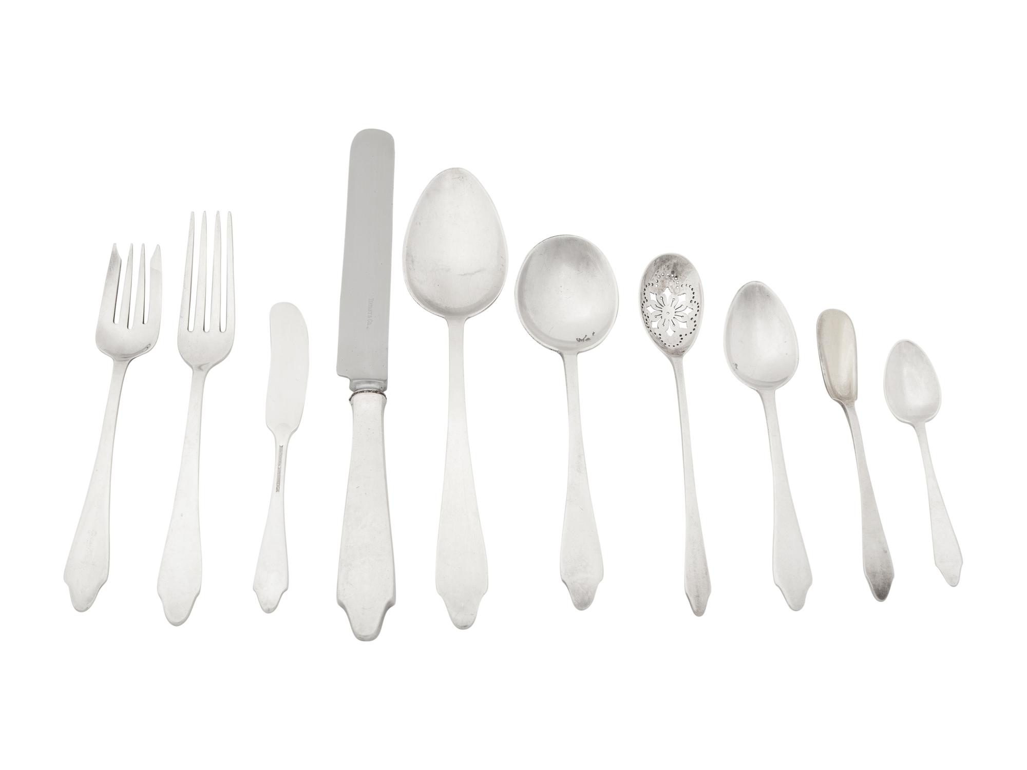A Tiffany and Co. Clinton Silver Flatware Service