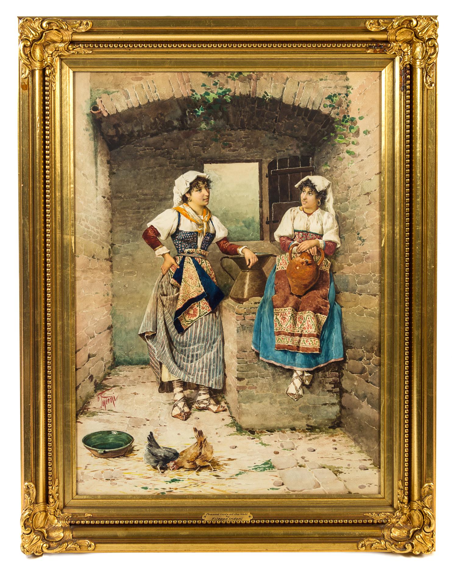 Filippo Indoni, (Italian, 1800-1884), Two Ladies