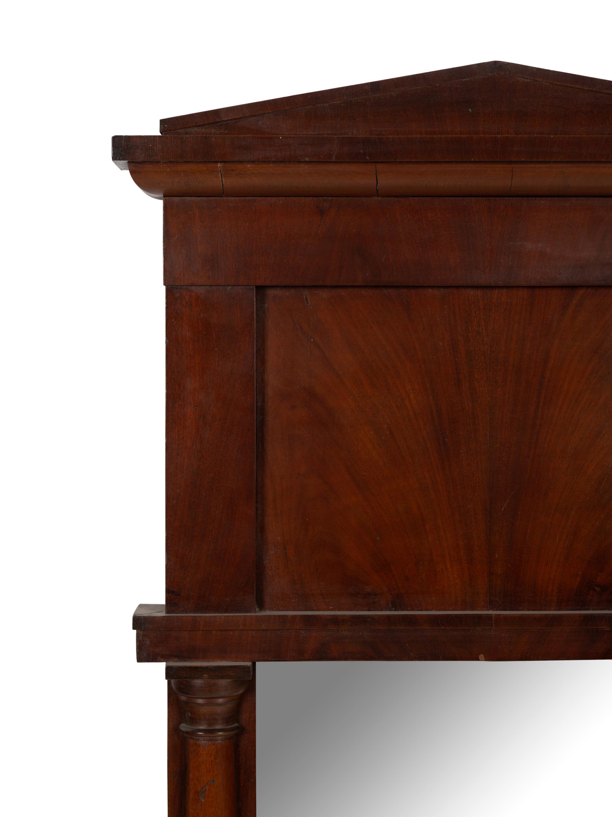 An Empire Style Mahogany Pier Mirror