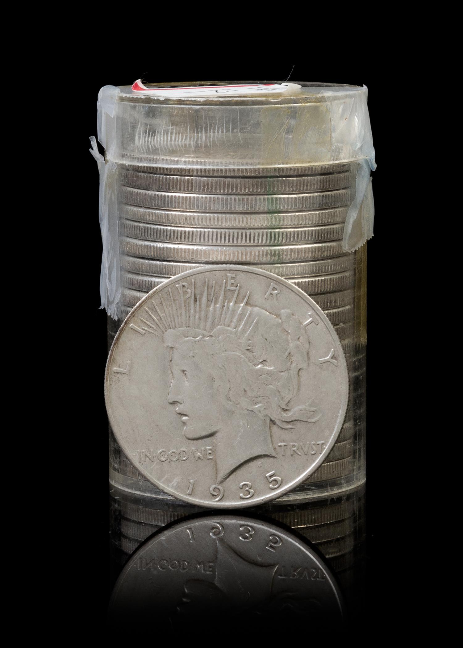 A Group ot Twenty United States Peace Silver Dollars