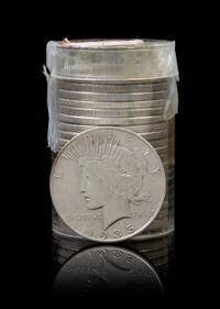A Group ot Twenty United States Peace Silver Dollars