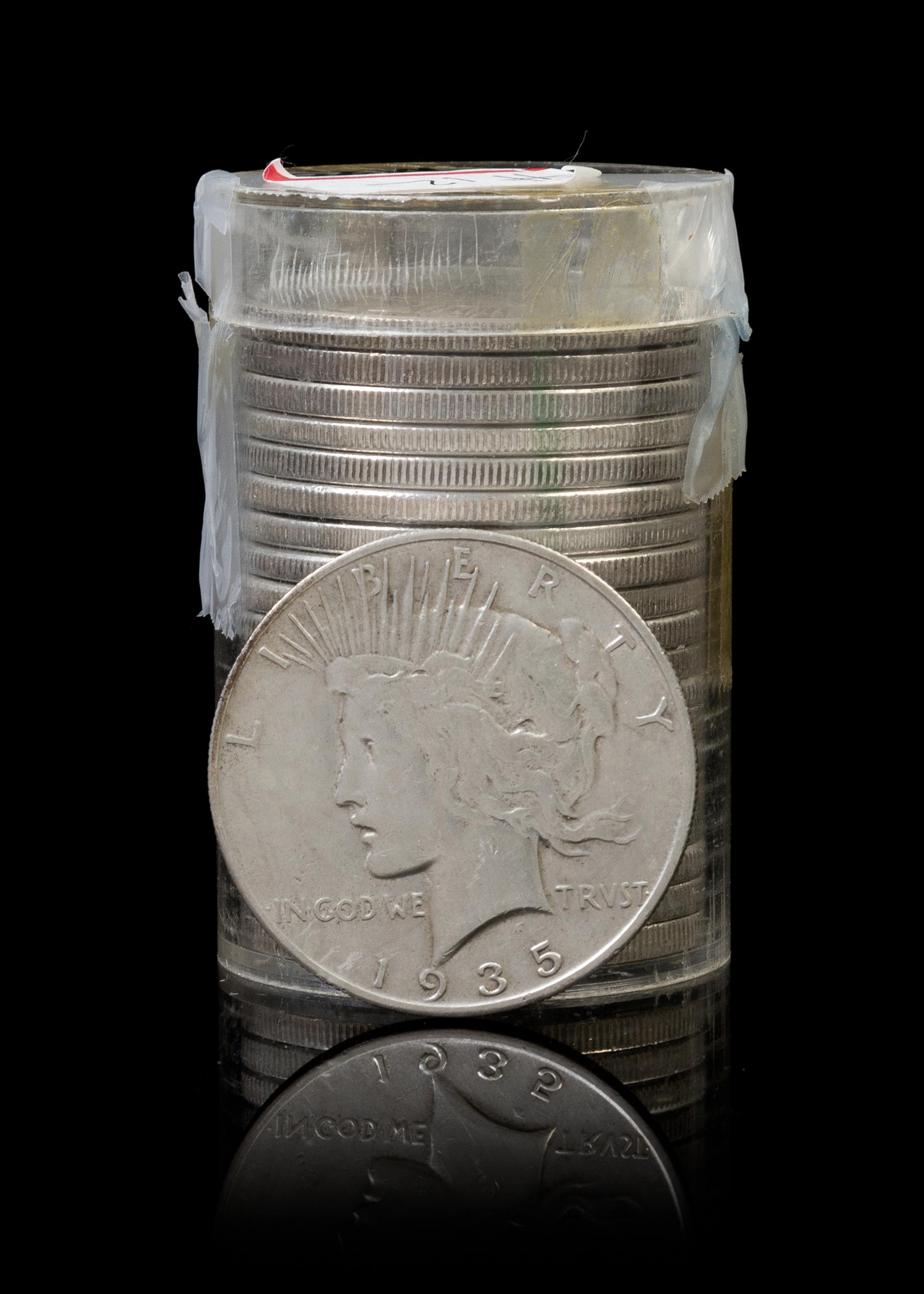 A Group ot Twenty United States Peace Silver Dollars
