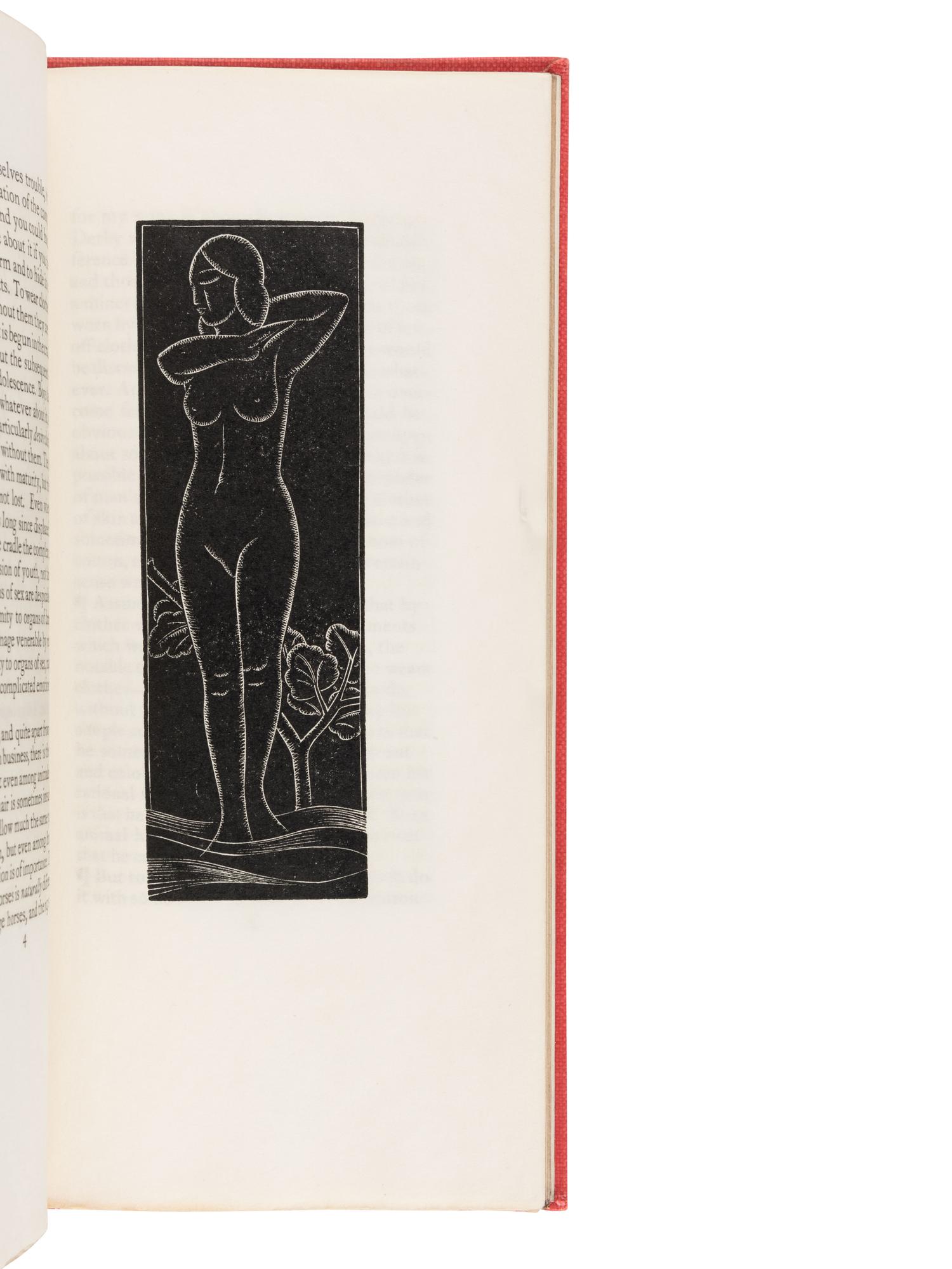 [GOLDEN COCKEREL PRESS]. GILL, Eric. Clothing Without Cloth. Waltham Saint Lawrence, Berkshire: The Golden Cockerel Press, 1931.