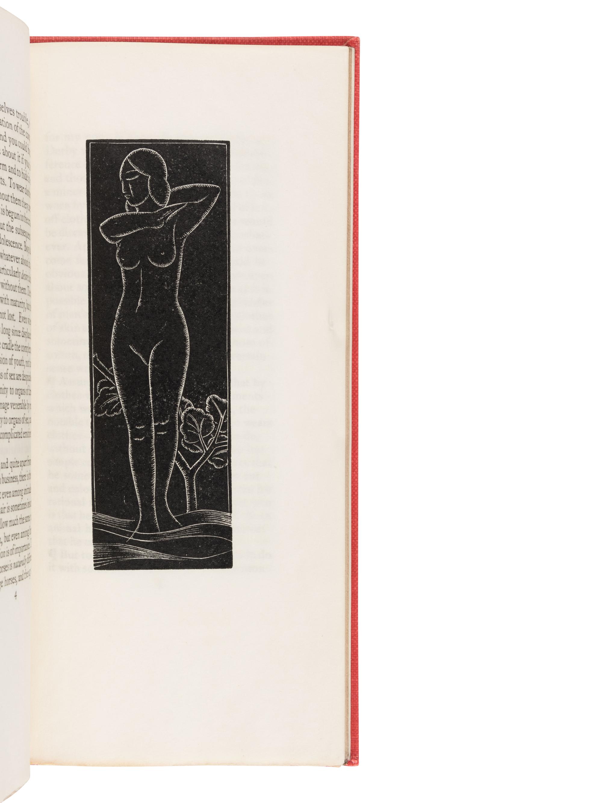 [GOLDEN COCKEREL PRESS]. GILL, Eric. Clothing Without Cloth. Waltham Saint Lawrence, Berkshire: The Golden Cockerel Press, 1931.