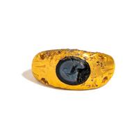A Roman Gold and Nicolo Finger Ring