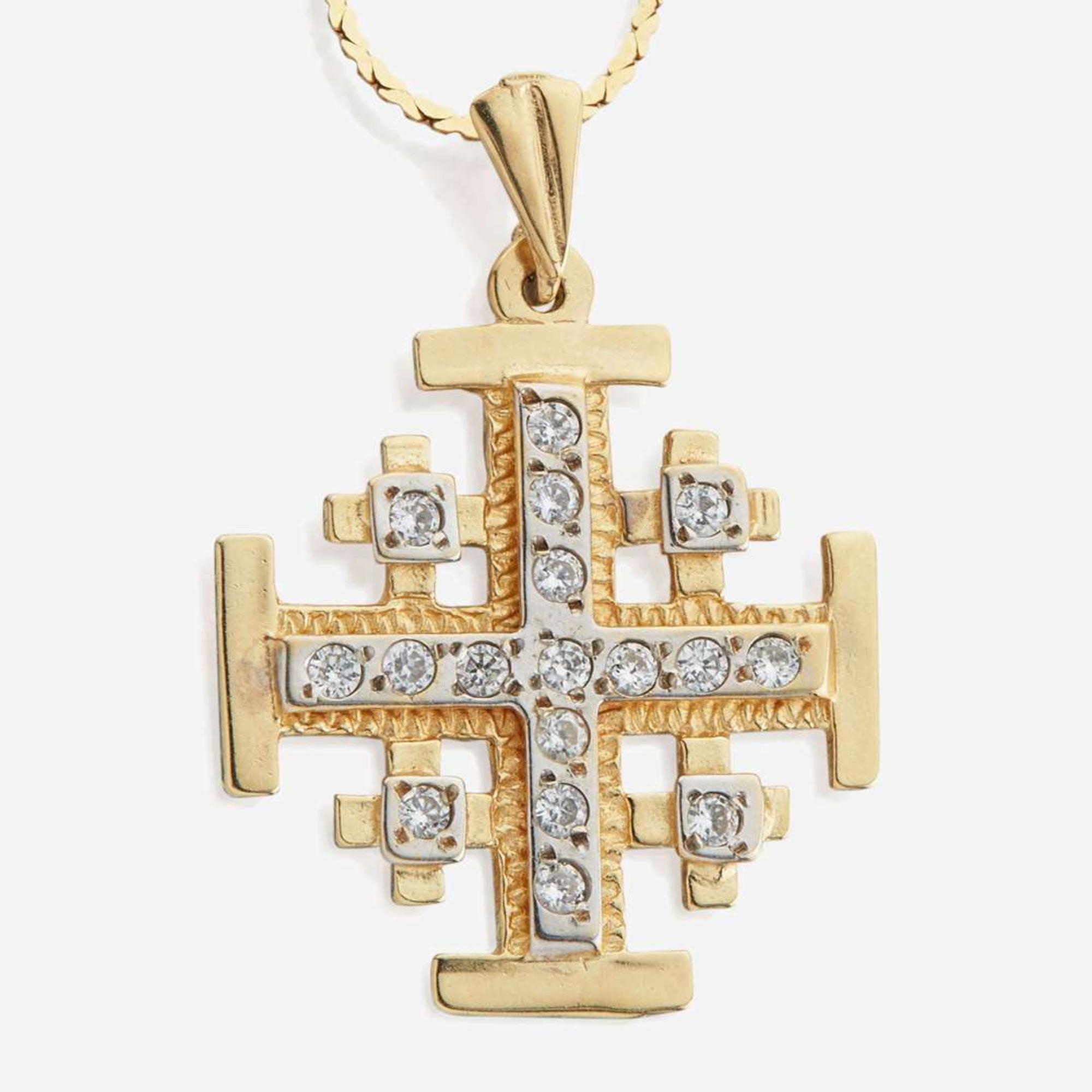 A collection of four gold necklaces