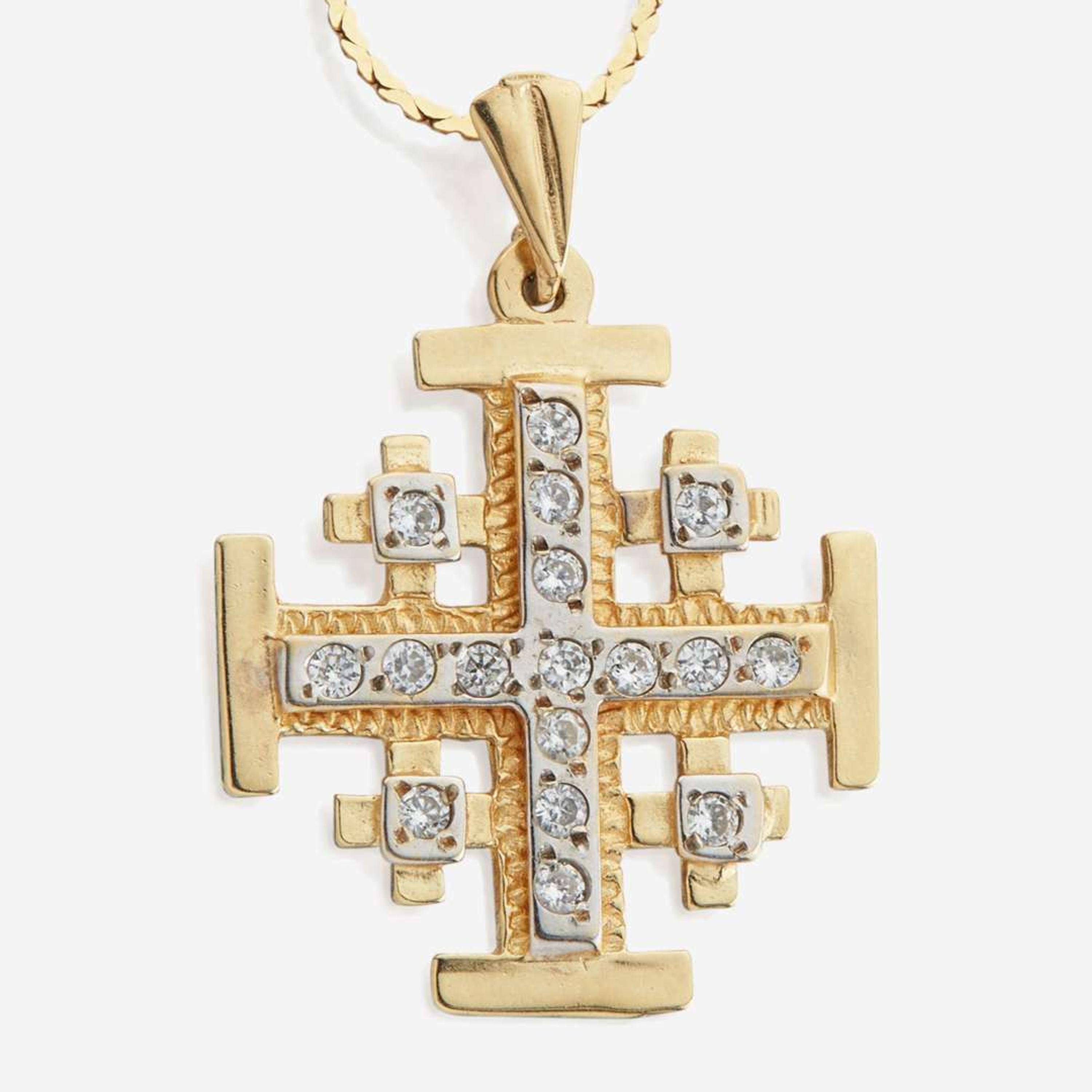 A collection of four gold necklaces