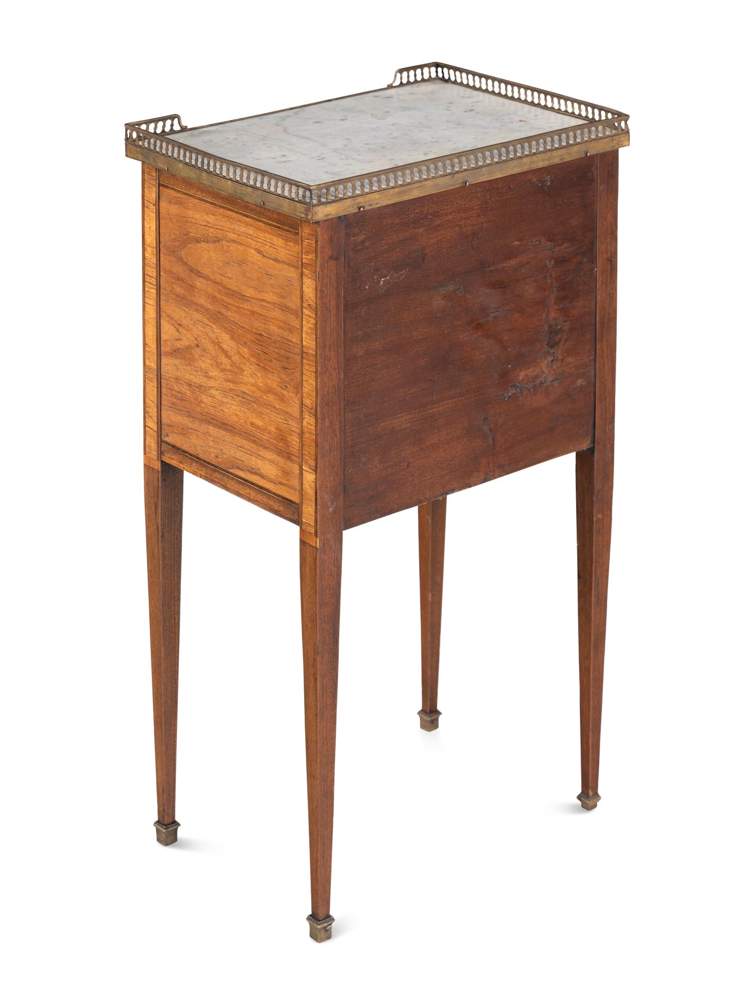 A Louis XVI Style Faux Book-Front Side Table
