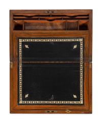 A Regency Brass Bound Mahogany Travel Desk