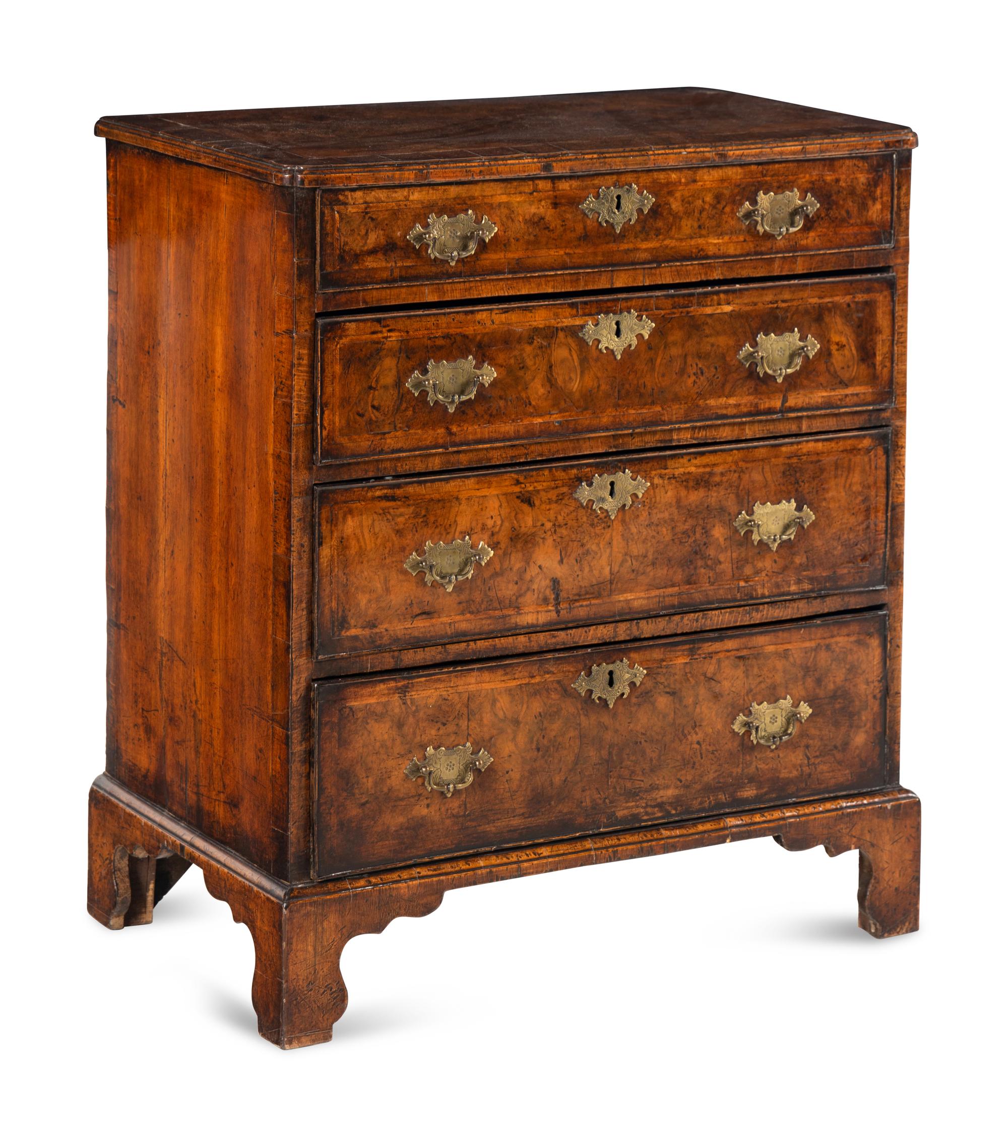 A George I Walnut Chest of Drawers