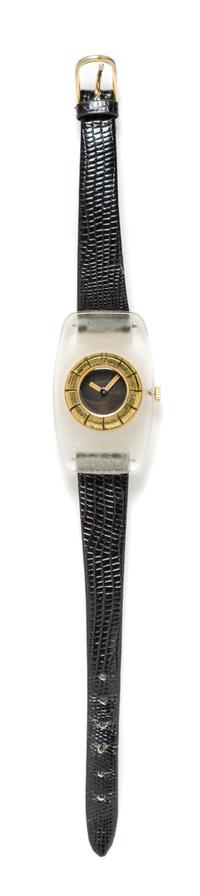 A Lanvin Lucite Watch, 7.5" x 1".