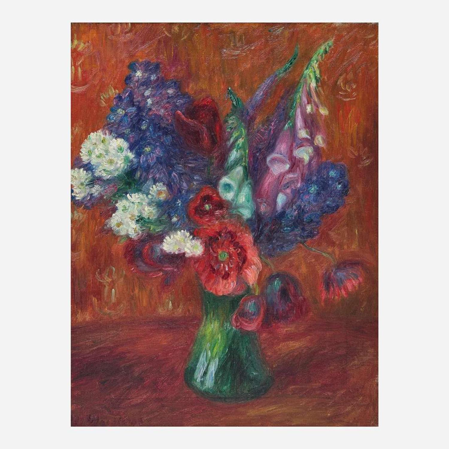 William Glackens (American, 1870-1938) Bouquet with Foxgloves